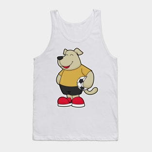 Dog as Soccer player with Soccer ball Tank Top